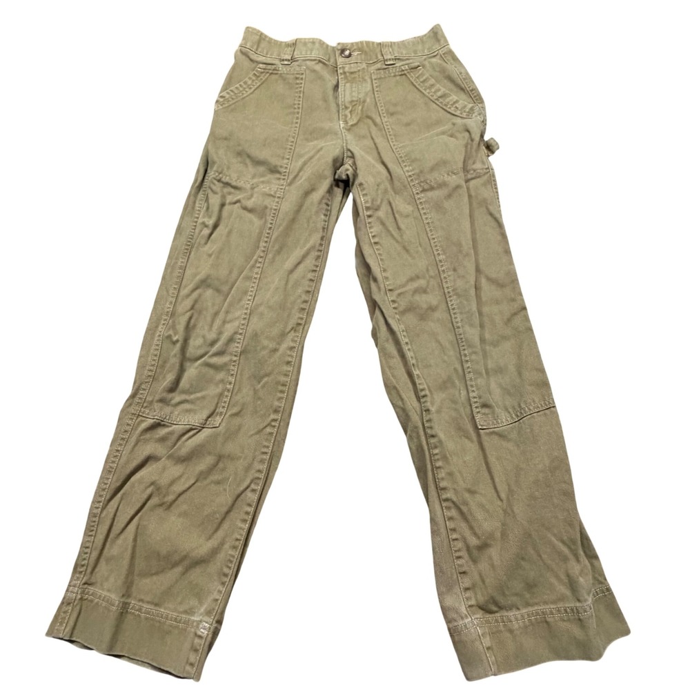 Old Navy Womens High Rise Straight Leg Carpenter Pants Olive Green Size 6